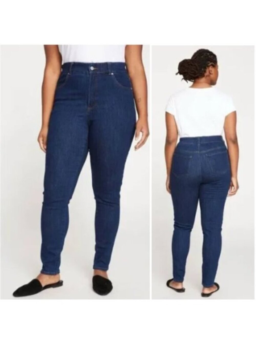Universal Standard Riviera High Rise Skinny Jeans in Indigo - 8